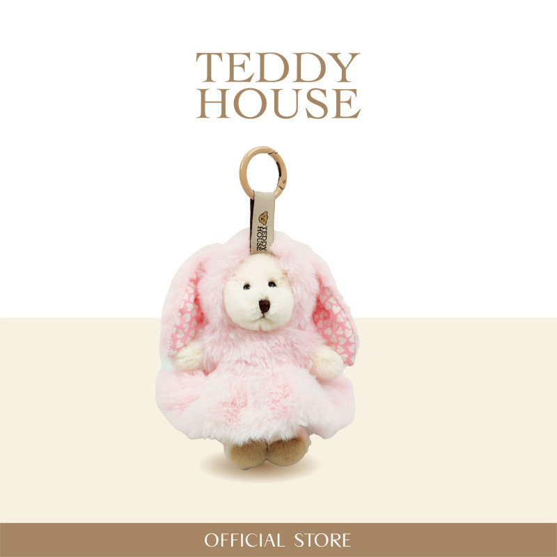 Trio of Travel, Treasure & Touch Collection : Gigi Keychain & Fluffy Bunny (Pink)