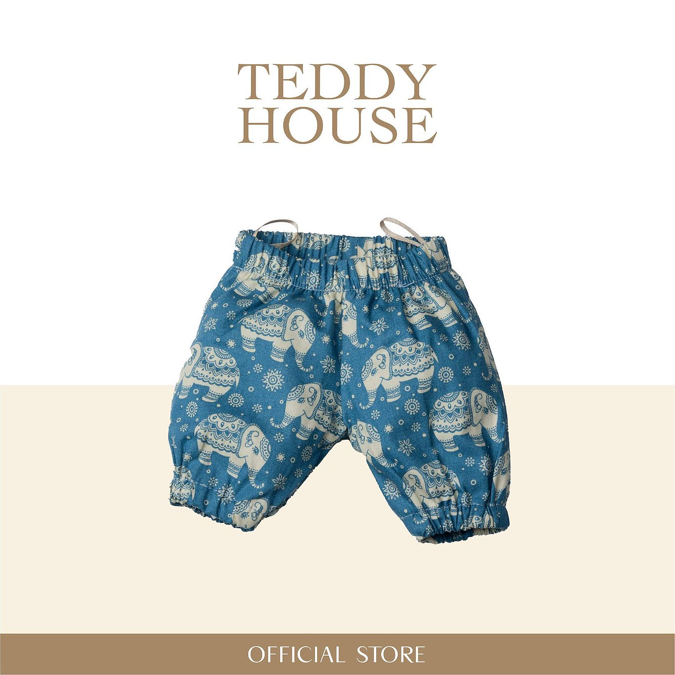 Siam Elephant Series : Blue Cuffed Pants 12 Inch
