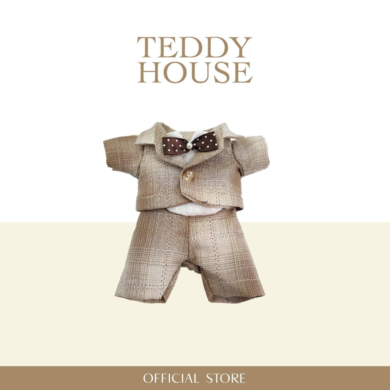 Aroma Outfit Wedding Collection : Brown Plaid Suit 6 Inch