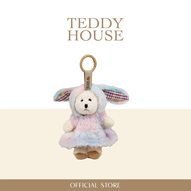 Trio of Travel, Treasure & Touch Collection : Gigi Keychain & Fluffy Bunny (Rainbow)