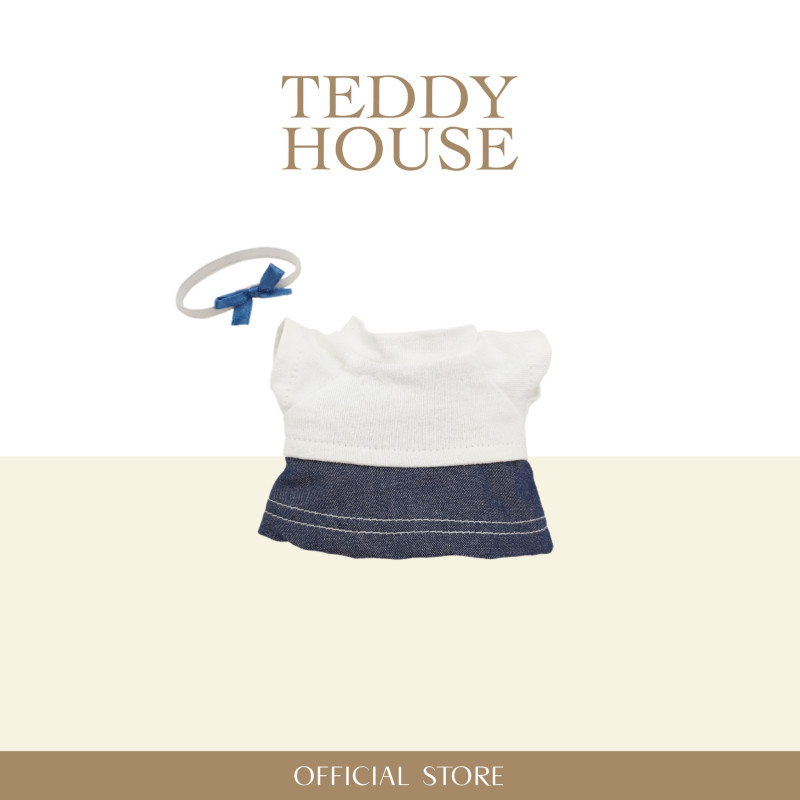 Aroma Outfit Casual Collection : White T-Shirt Skirt 6 Inch