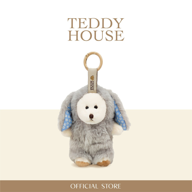 Trio of Travel, Treasure & Touch Collection : Gigi Keychain & Fluffy Bunny (Gray)