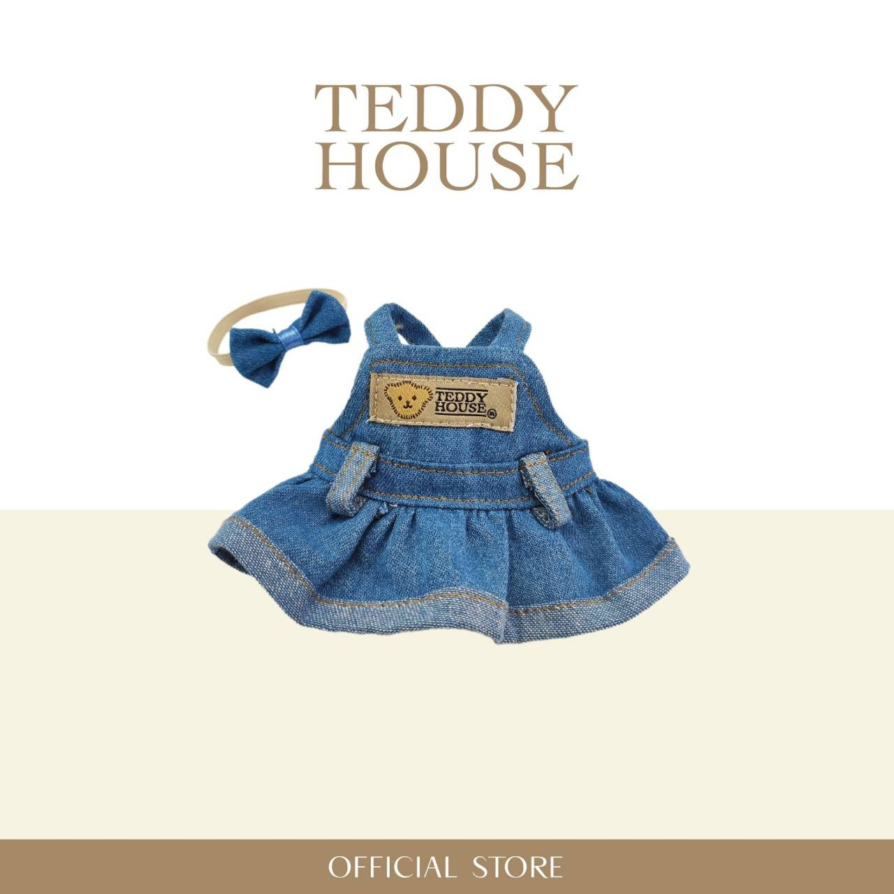 Aroma Outfit Casual & Denim Collection : Denim Dungarees Skirt 6 Inch