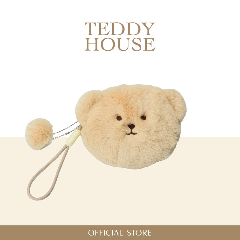 Fluffy Teddy Pouch : Beige