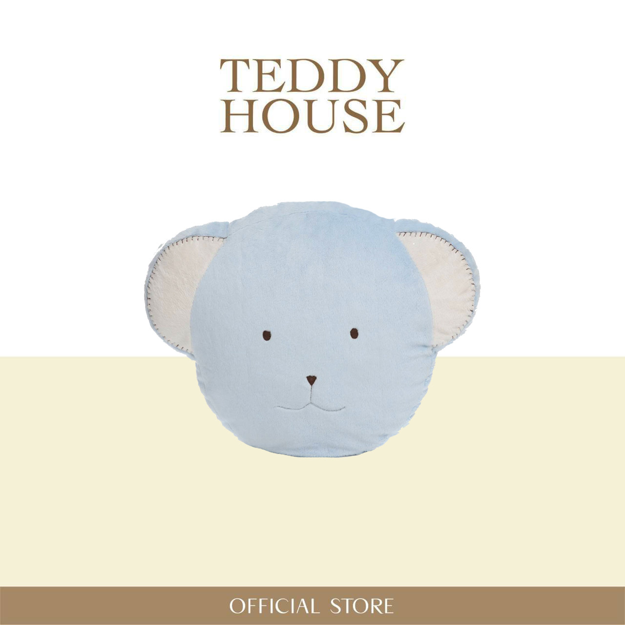 Teddy Bear Face Cushion : Blue fall in love every time you hug it!